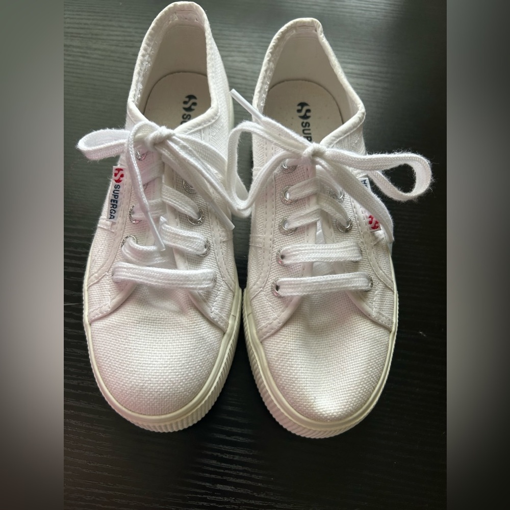Superga White Size 3 Platforms